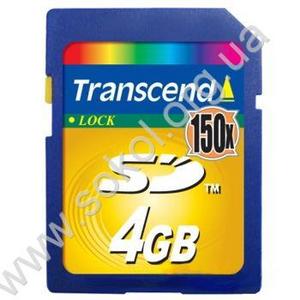 Купить Flash Модуль памяти Secure Digital 4 Gb 150x Transcend (TS4GSD150)