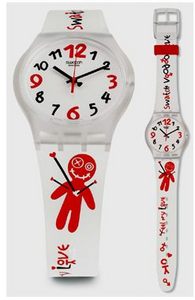 Какие-нибудь часы Swatch с плаcтиковым весёлым ремешком, стрелками и циферблатом с крупными цифрами