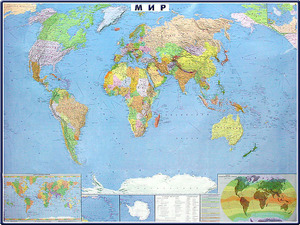 Карта России и карта мира