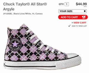 Chuck Taylor All Star Argyle (black/lilac/white, hi, canvas)