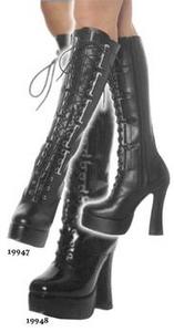 Black Poison Vinyl Plateau Boot