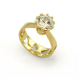 Колечко золотое с фианитом