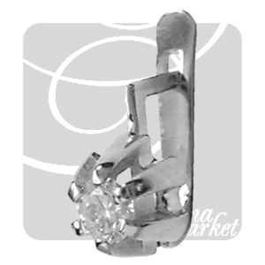 серебрянную сережку во вторую дырочку левого уха (колечко или гвоздик)