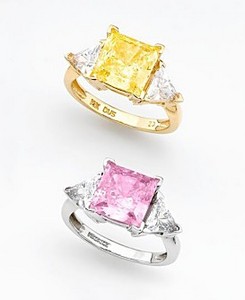 14k Gold Princess-Cut Cubic Zirconia Ring Collection