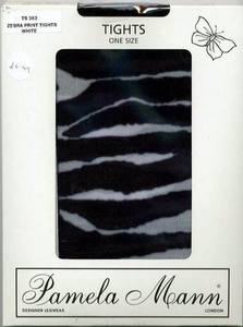 Pamela Mann - Zebra Print Tights - Black & White