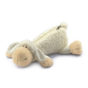 NICI- Jolly Mah White Sheep pencil case, 30cm plush