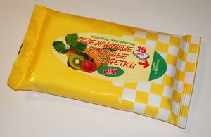 Салфетки "mini" с экстрактами фруктов