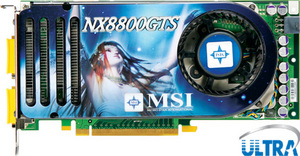 Видеокарта 320Mb PCI-E 8800GTS TV 2xDVI [MSI NX8800GTS-T2D320E-HD-OC] Retail