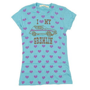 Mighty Fine - Women's I Heart Gremlin Tee (Blue)