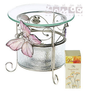 Подсвечник и арома-лампа «Розовая бабочка»