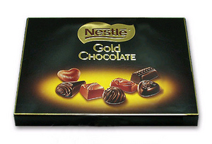 коробку шоколадных конфет