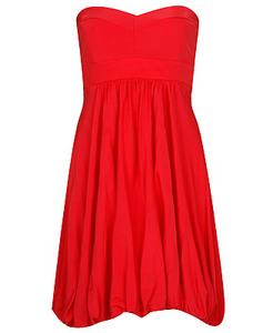 Sleeveless Bubble Dress (Red)