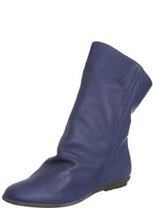 Top Shop Flat Ankle Boot. Indigo