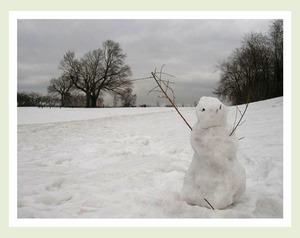 лепить снеговиков и играть в снежки)