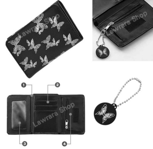 Fancy Pocket Japan Elegant Butterfly Black Wallet