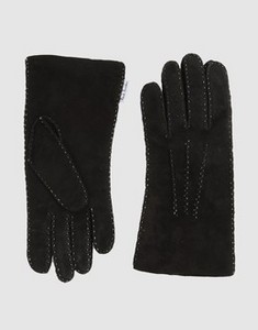 черные замшевые перчатки