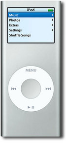 IPod nano 2 гб, алюминиевый корпус, цвет - серебристый