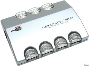 USB 2.0 7-Port hub + б.п.