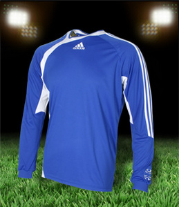 adidas Teamwear Libero Jersey Long Sleeve Cobalt White Football Shirt