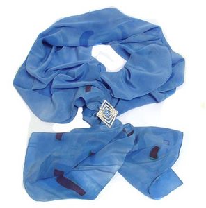 шарф, голубой и темно-синий, легкий