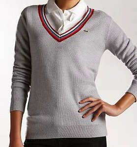 Multi-Colored Stitch V-Neck Sweater