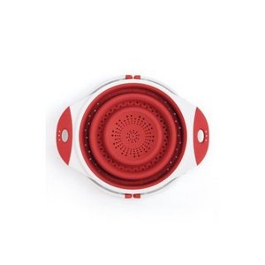 Martha Stewart Collection Red Silicone Collapsable Sink Colander