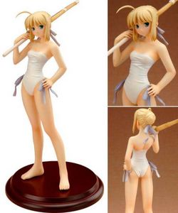 Saber (White Swimsuit Ver.) w/ Shinai 1/6 Scale PVC Figure