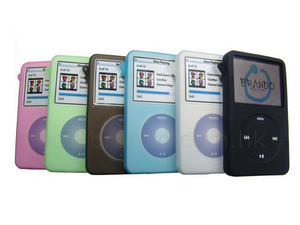 зелёный силиконовый чехол для iPod video 30 GB