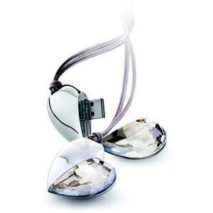 Флешка-брелок кристальное средечко от Philips и Swarovski