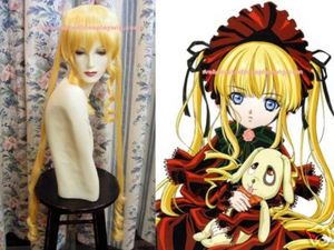 Rozen Maiden SHINKU 2 PIGTAILS blonde long wig cosplay