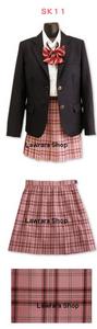 Candy Sugar Japanese Cosplay School Girl Skirt Pink box pattern