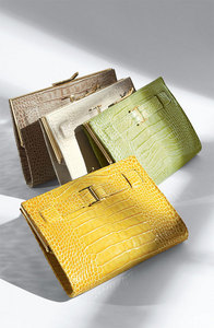 Abas 'Hannah' Crocodile Embossed Frame Clutch