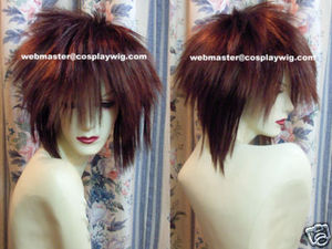 Punk Layer BROWN short medium spiky wig cosplay