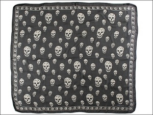 Alexander McQueen Black Skull Scarf