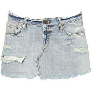 Distressed Bleach Denim Pelmet