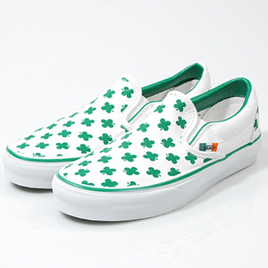 NIB Vans Classic Slip On Irish Shamrock Braugh