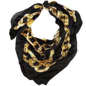 Chain Print Square Silk Scarf