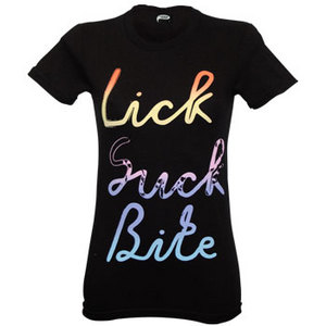 Lick Suck Bite Womens T.Shirt