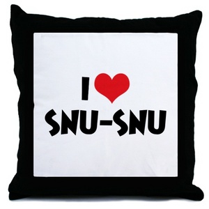 I Love Snu Snu Throw Pillow