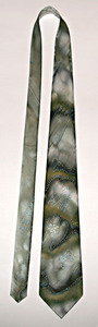 Шелковый Галстук "Зеленый в серых яблоках"