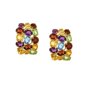 Multi-gemstone earrings