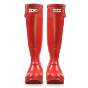 Red Wellington Boots by Hunter