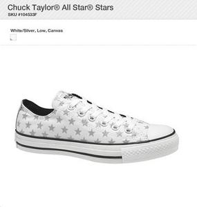Chuck Taylor All Star Stars White-Silver Converse