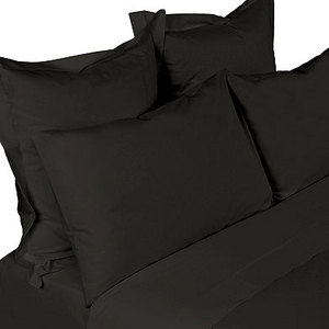 Black/cream basic bed linen