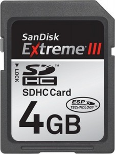 SanDisk 4 GB Extreme III SDHC