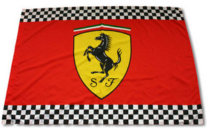 ФЛАГ Medium Chequered Border коллекция аксессуаров Ferrari F1