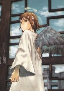 аниме Haibane Renmei Альянс Серокрылых