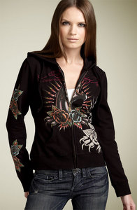 Ed Hardy 'Panther & Roses' Hoody