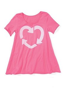 Naturally pink organic cotton trapeze tee