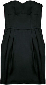 sweetheart bustier dress - black